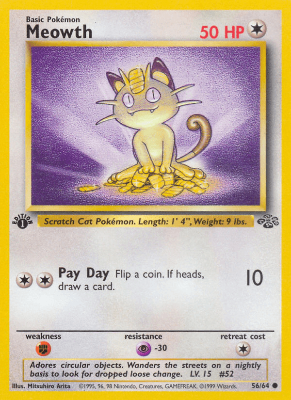 Meowth, carta 56 de Jungle