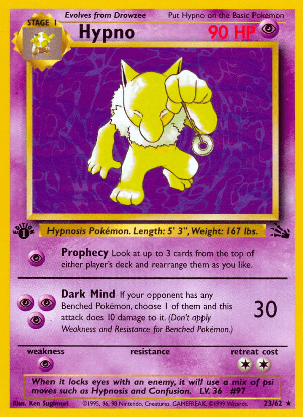 Hypno, carta 23 de Fossil