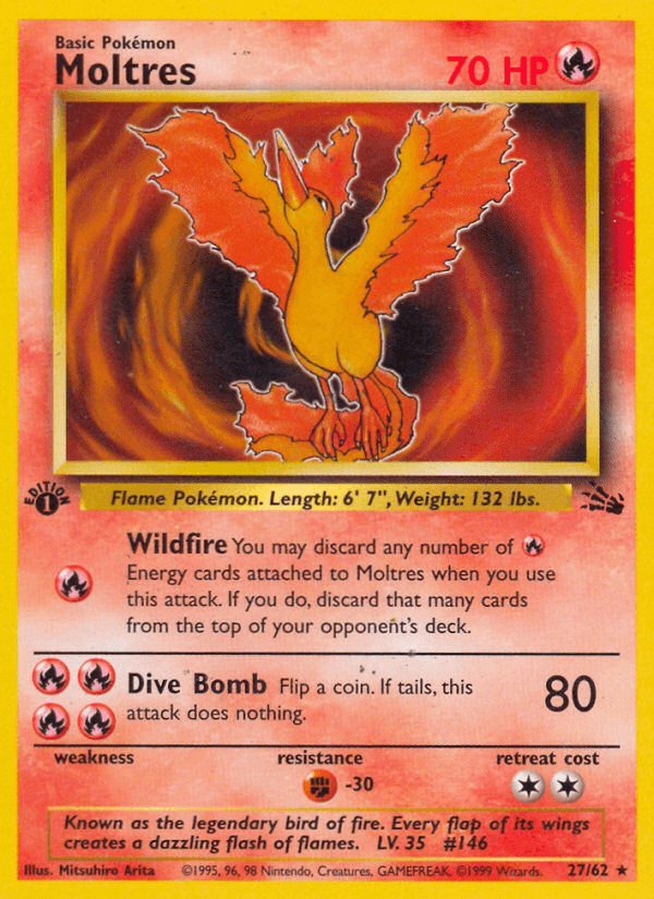 Moltres, carta 27 de Fossil