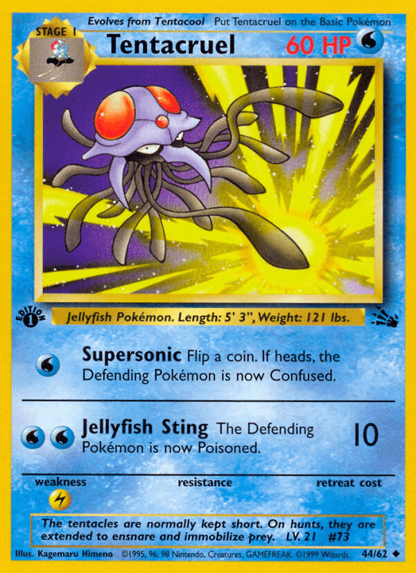 Tentacruel, carta 44 de Fossil