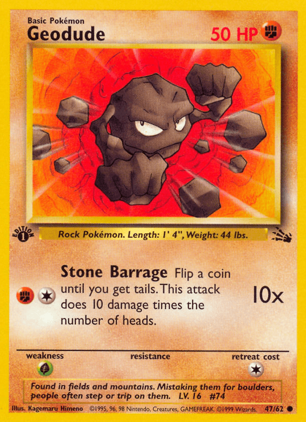 Geodude, carta 47 de Fossil