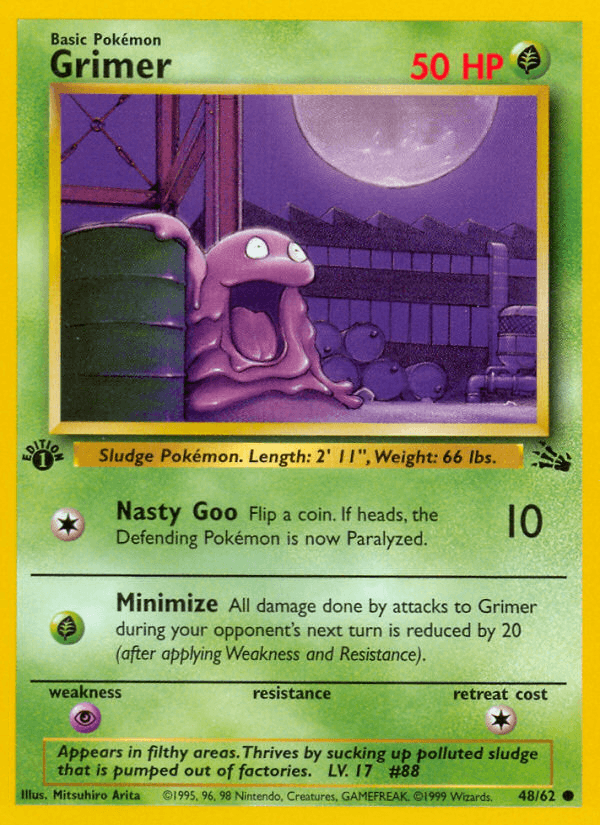 Grimer, carta 48 de Fossil