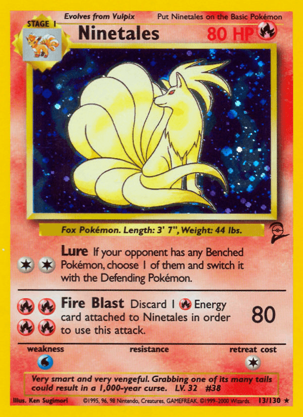 Ninetales, carta 13 de Base Set 2