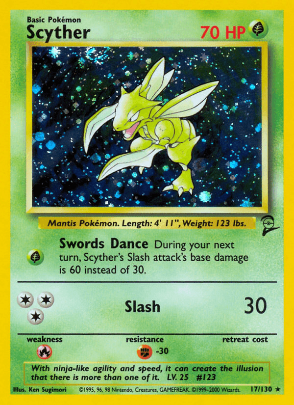 Scyther, carta 17 de Base Set 2