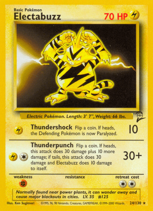 Electabuzz, carta 24 de Base Set 2