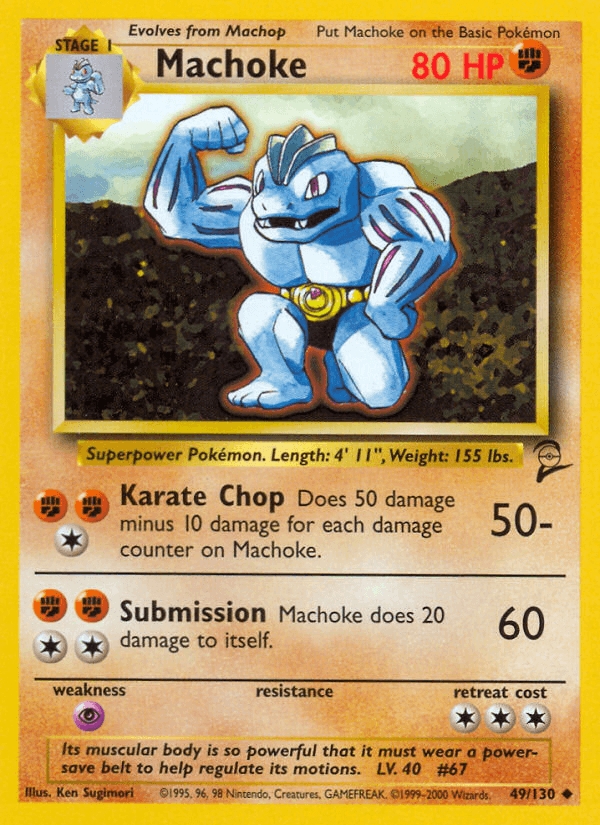 Machoke, carta 49 de Base Set 2