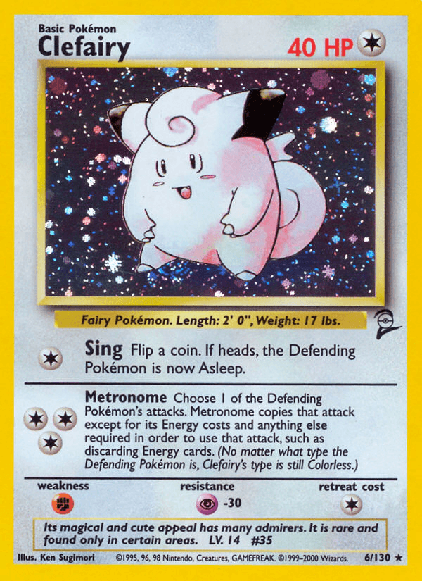 Clefairy, carta 6 de Base Set 2