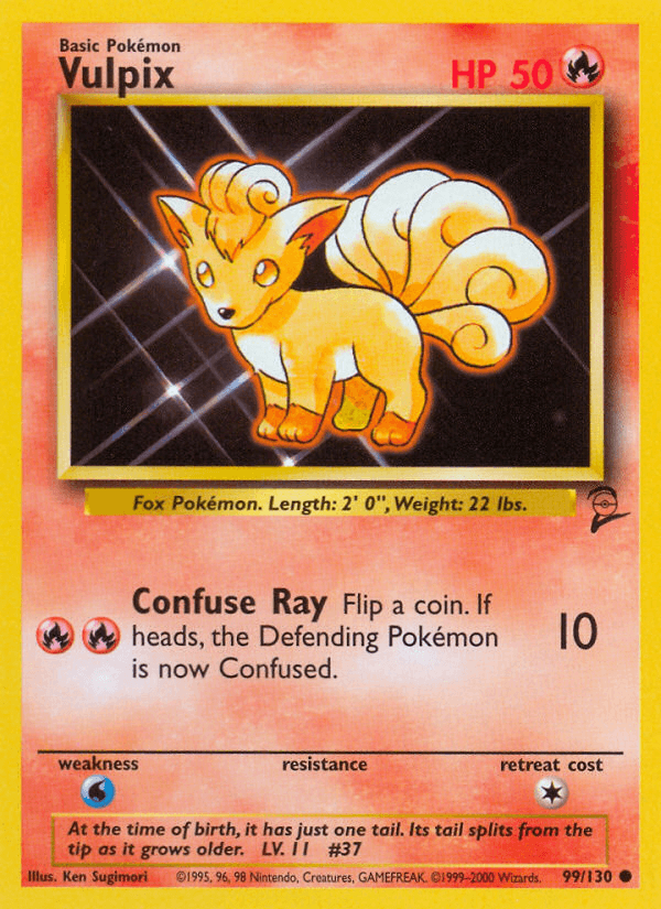 Vulpix, carta 99 de Base Set 2