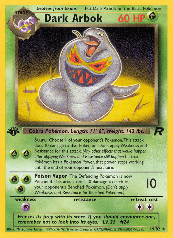 Dark Arbok, carta 19 de Team Rocket