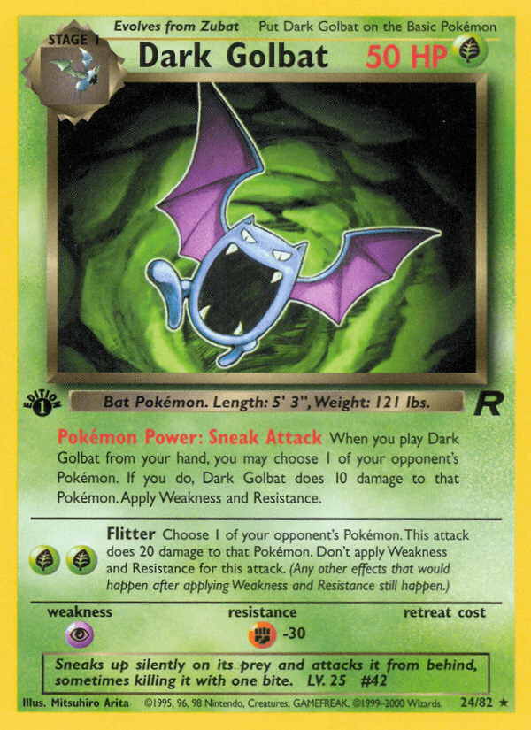 Dark Golbat, carta 24 de Team Rocket