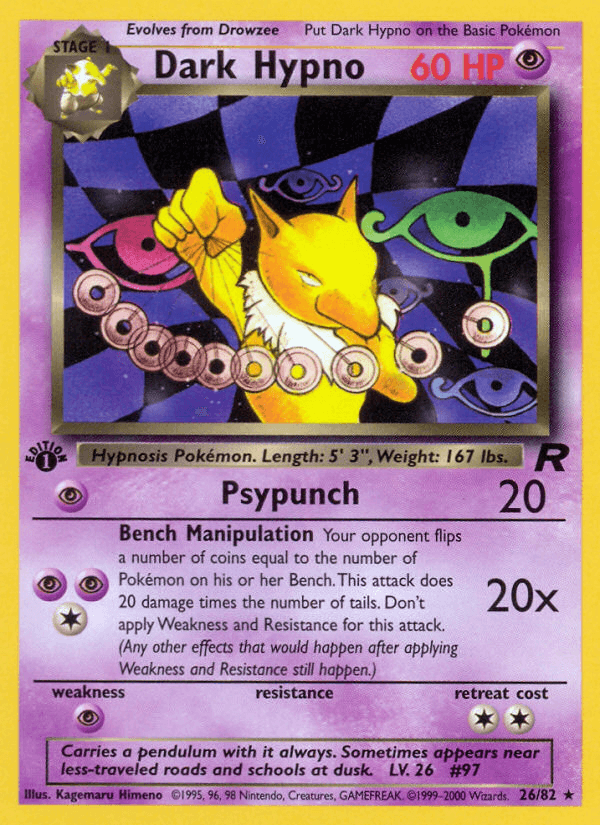 Dark Hypno, carta 26 de Team Rocket