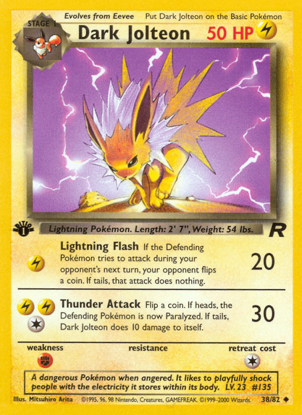 Dark Jolteon, carta 38 de Team Rocket