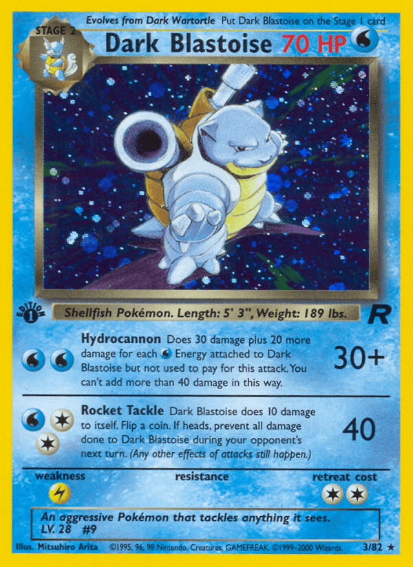 Dark Blastoise, carta 3 de Team Rocket