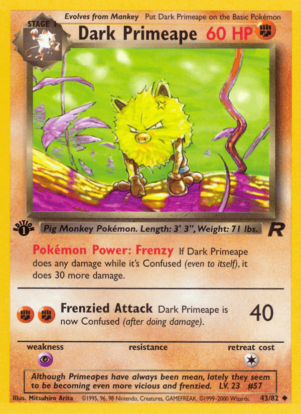 Dark Primeape, carta 43 de Team Rocket