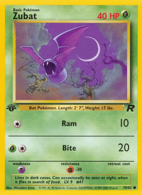 Zubat, carta 70 de Team Rocket