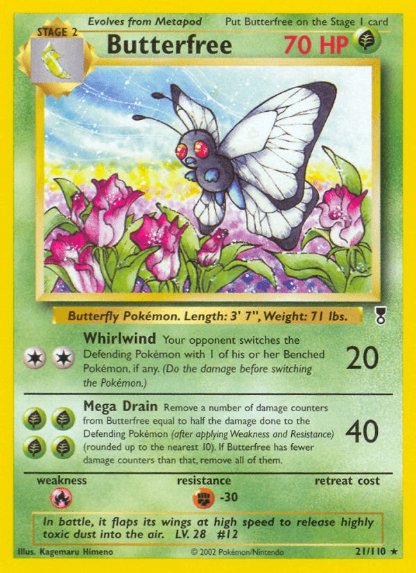 Butterfree, carta 21 de Legendary Collection