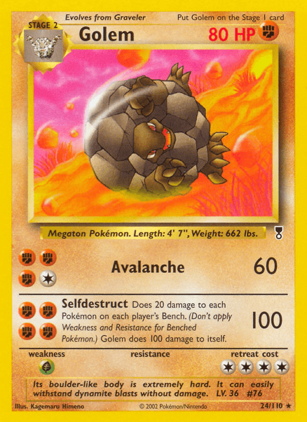 Golem, carta 24 de Legendary Collection