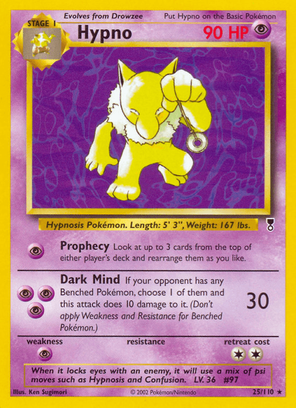 Hypno, carta 25 de Legendary Collection