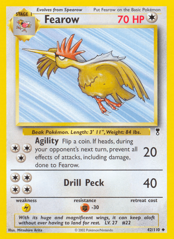 Fearow, carta 42 de Legendary Collection