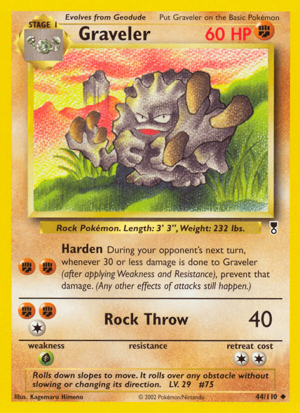 Graveler, carta 44 de Legendary Collection
