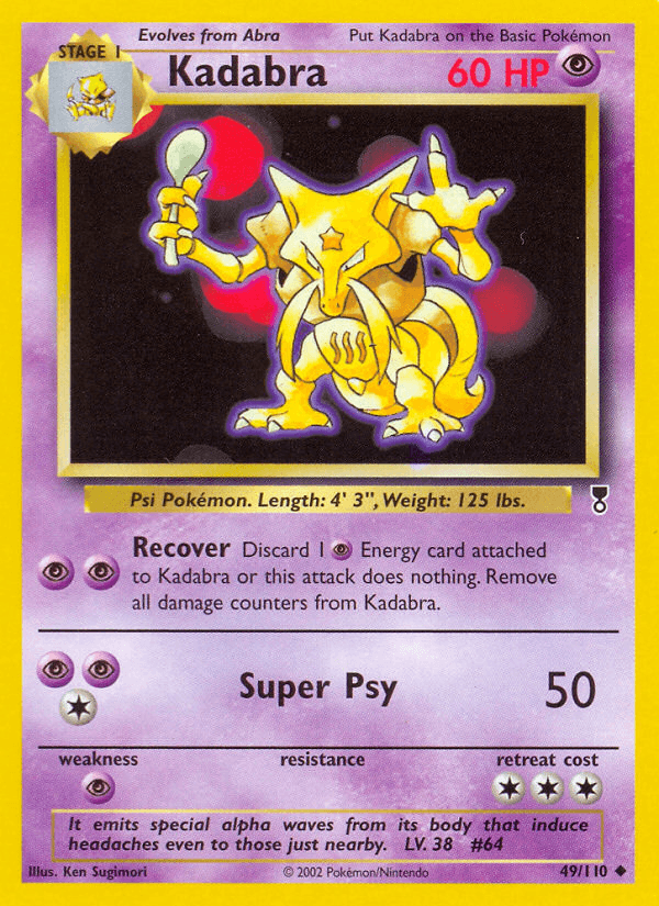 Kadabra, carta 49 de Legendary Collection