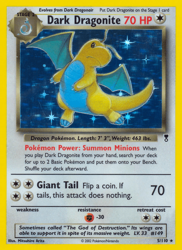 Dark Dragonite, carta 5 de Legendary Collection