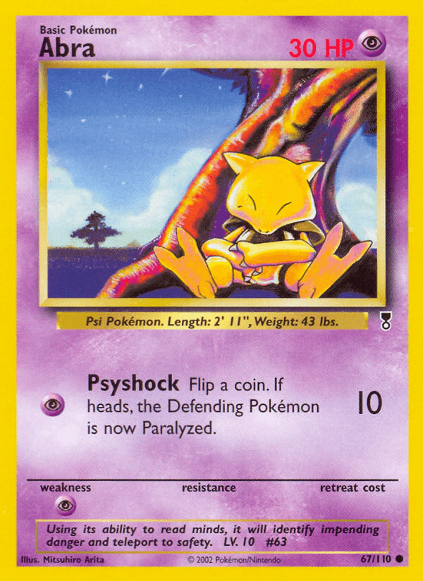 Abra, carta 67 de Legendary Collection