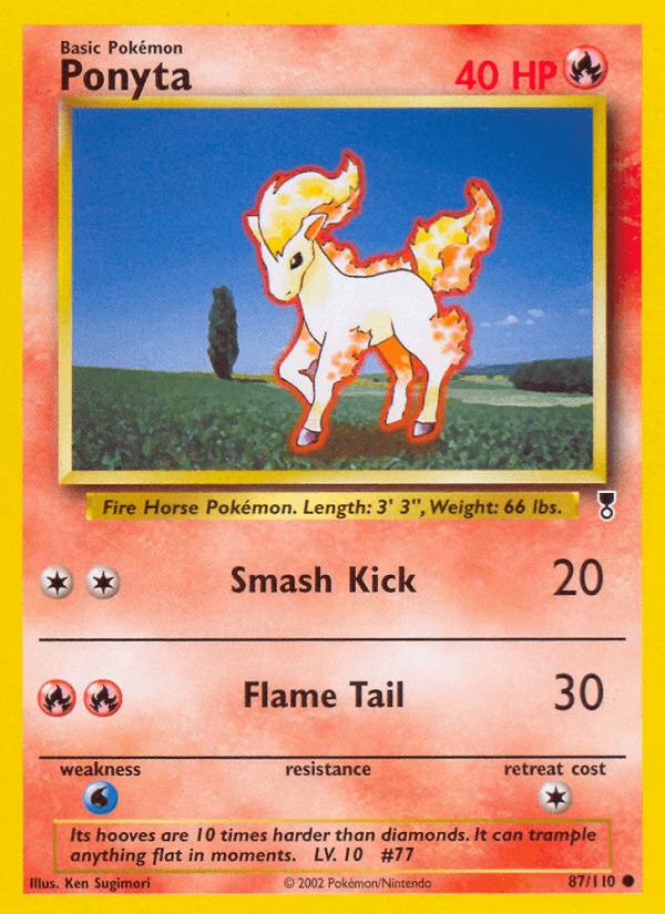 Ponyta, carta 87 de Legendary Collection