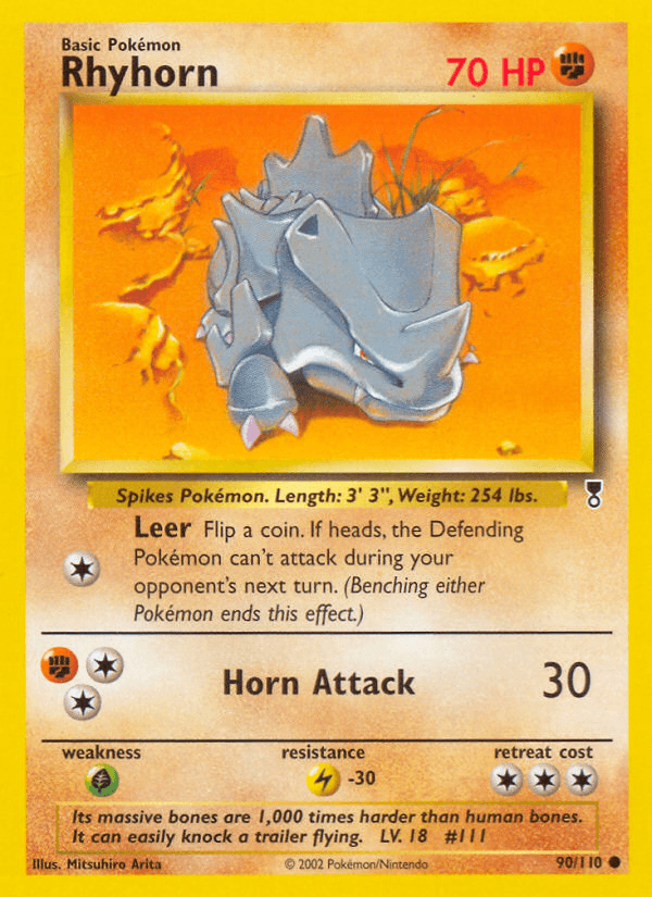 Rhyhorn, carta 90 de Legendary Collection