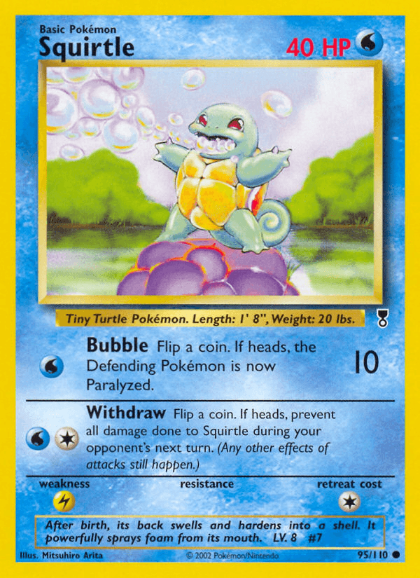 Squirtle, carta 95 de Legendary Collection
