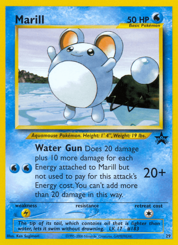 Marill, carta 29 de Wizards Black Star Promos