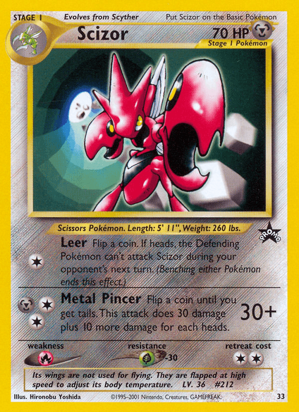 Scizor, carta 33 de Wizards Black Star Promos