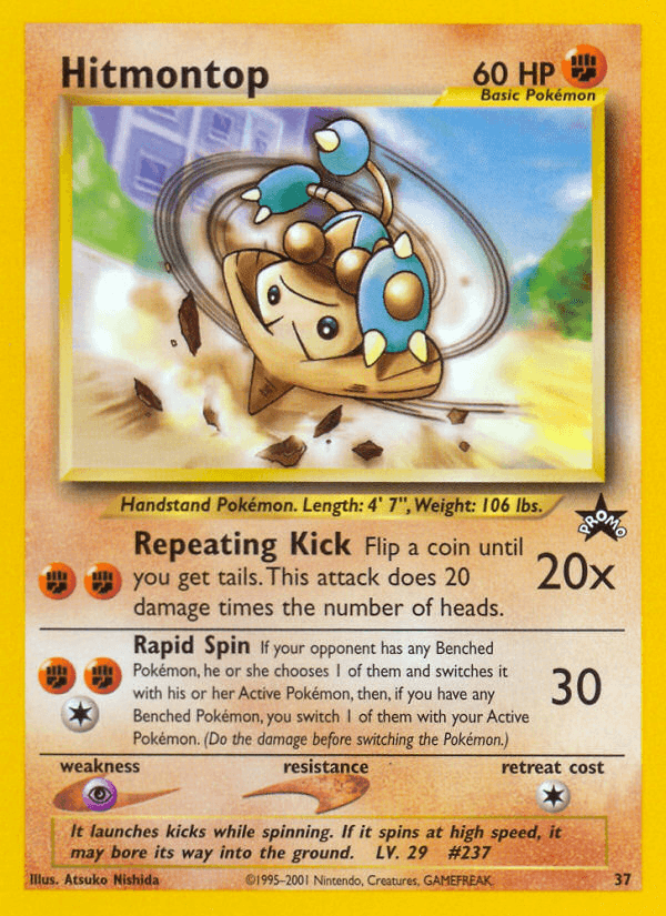 Hitmontop, carta 37 de Wizards Black Star Promos