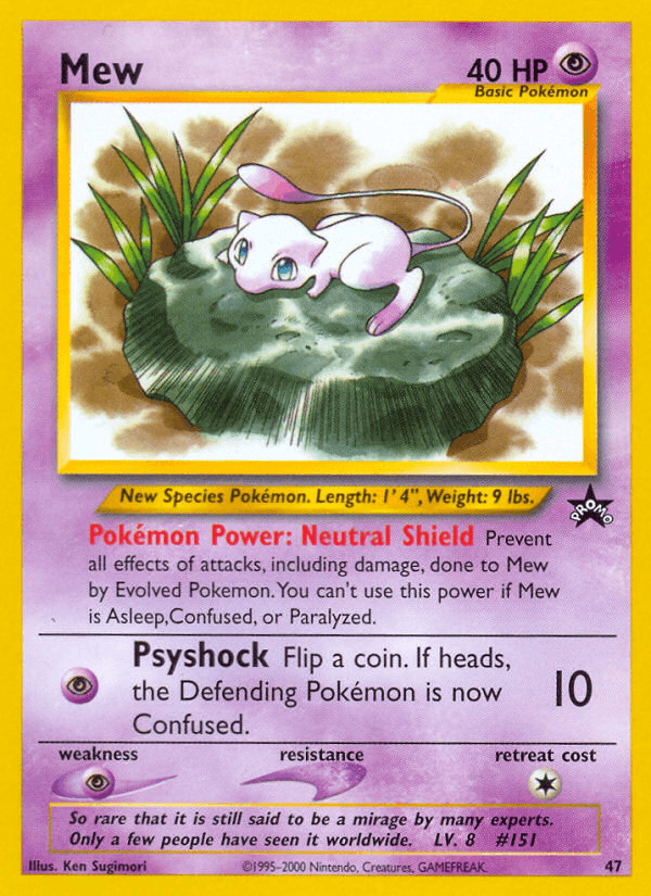 Mew, carta 47 de Wizards Black Star Promos