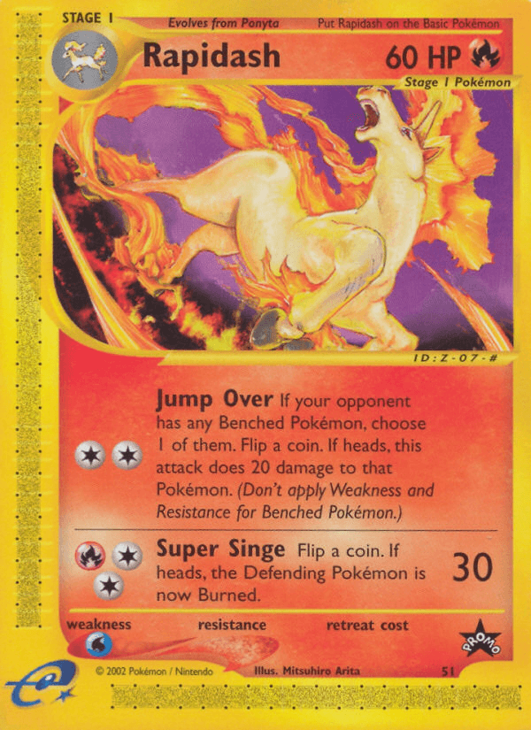Rapidash, carta 51 de Wizards Black Star Promos