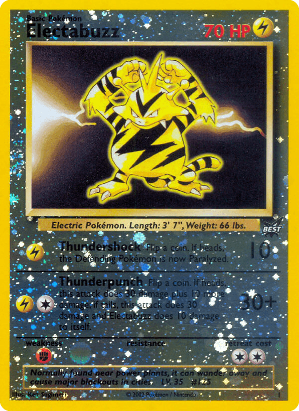 Electabuzz, carta 1 de Best of game
