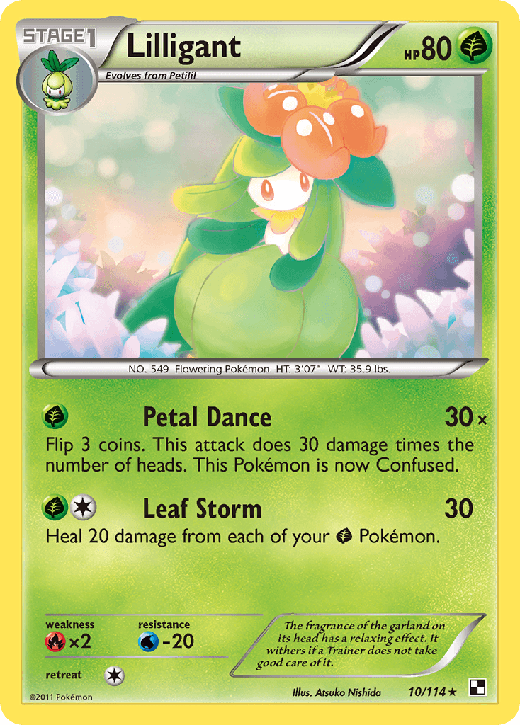 Lilligant, carta 10 de Black & White