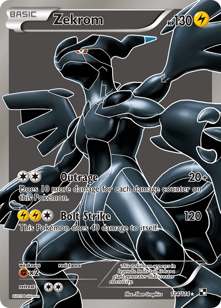 Zekrom, carta 114 de Black & White