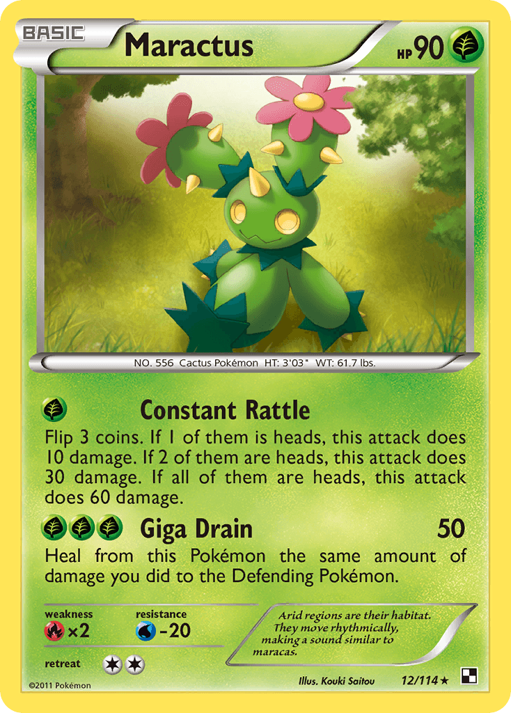 Maractus, carta 12 de Black & White