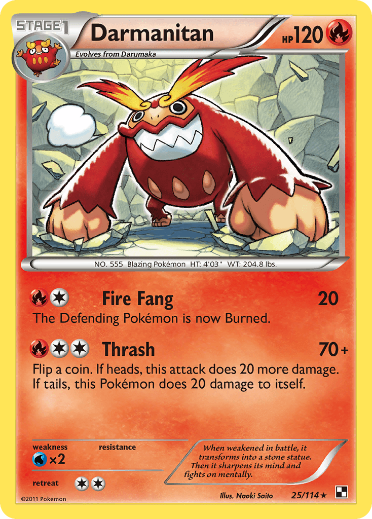 Darmanitan, carta 25 de Black & White