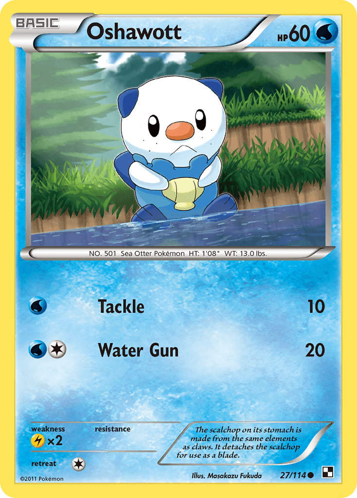 Oshawott, carta 27 de Black & White
