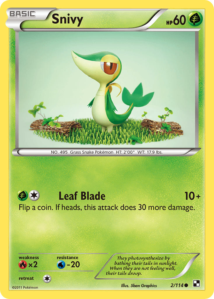 Snivy, carta 2 de Black & White