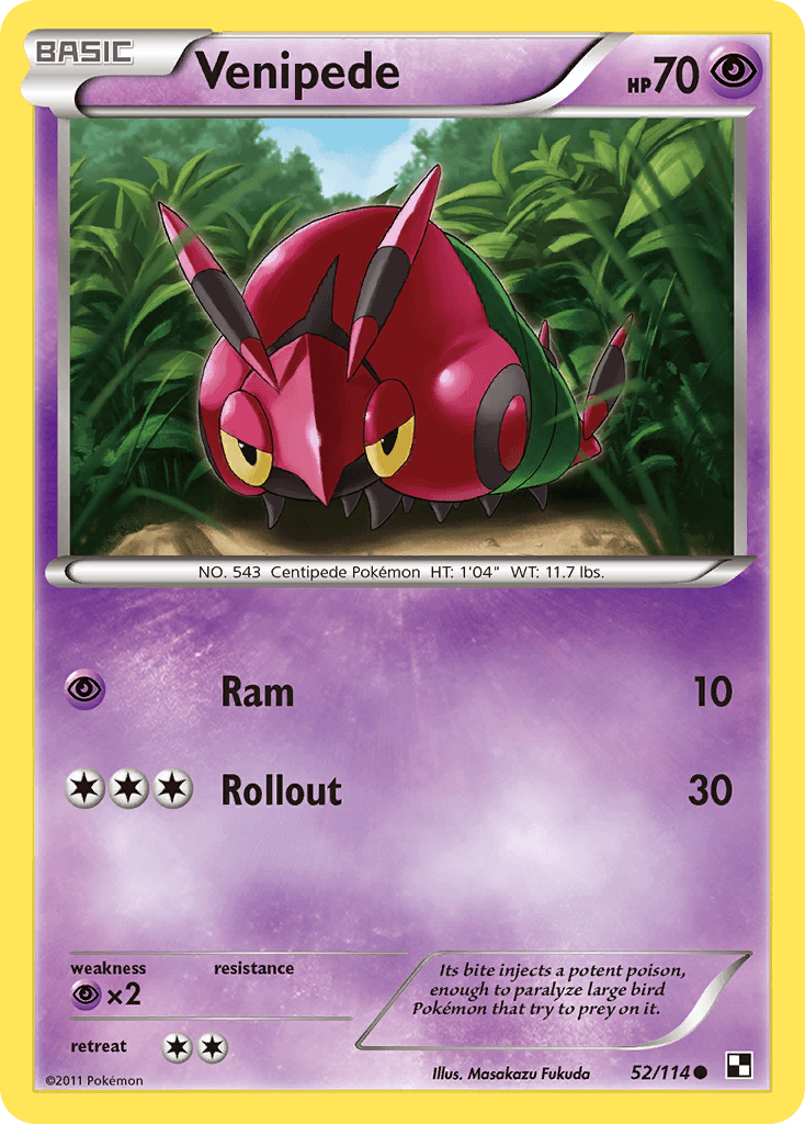 Venipede, carta 52 de Black & White
