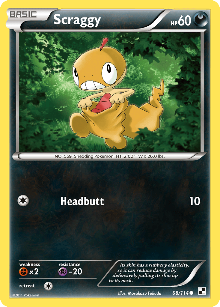 Scraggy, carta 68 de Black & White