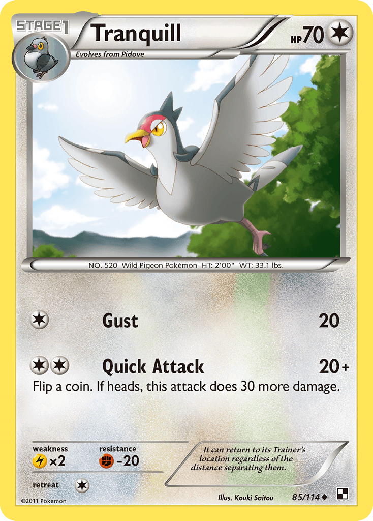 Tranquill, carta 85 de Black & White