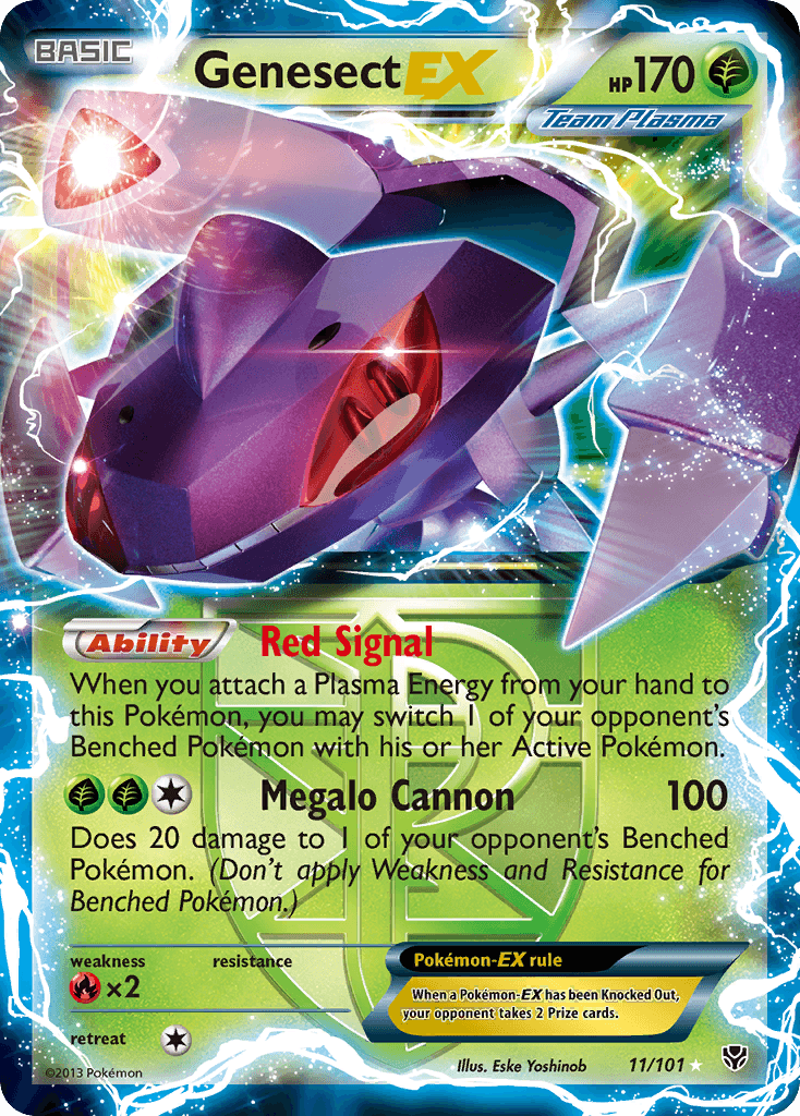 Genesect-EX, carta 11 de Plasma Blast