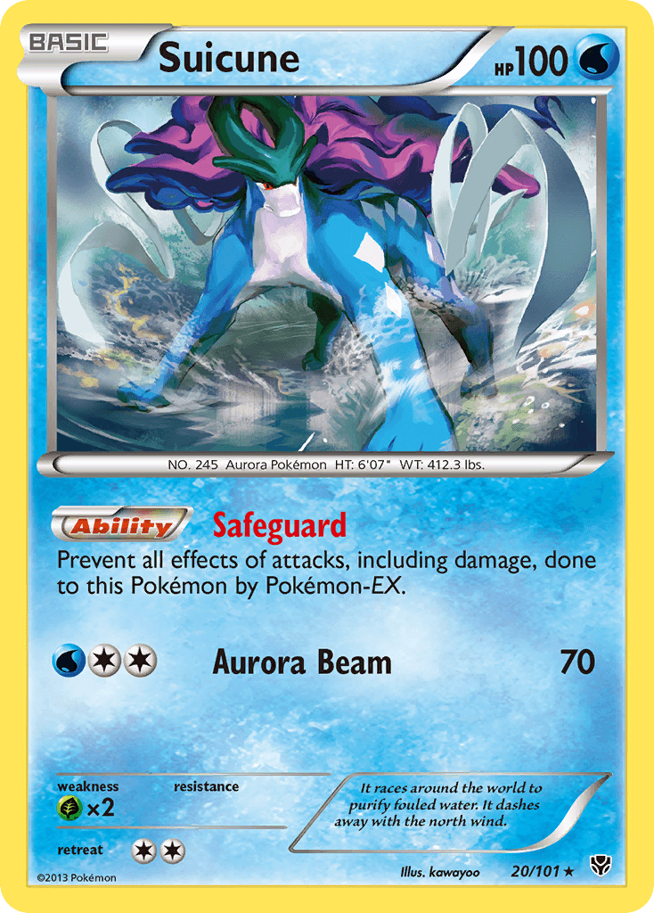 Suicune, carta 20 de Plasma Blast