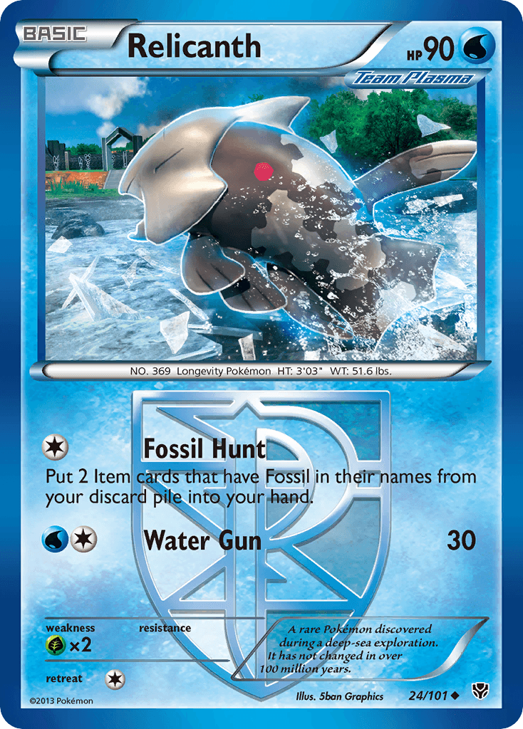Relicanth, carta 24 de Plasma Blast