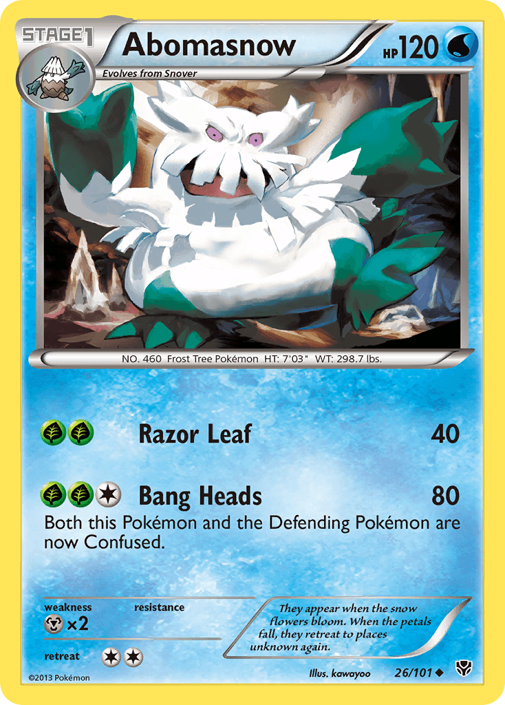 Abomasnow, carta 26 de Plasma Blast