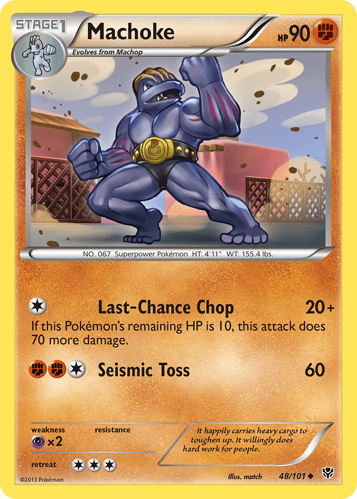 Machoke, carta 48 de Plasma Blast